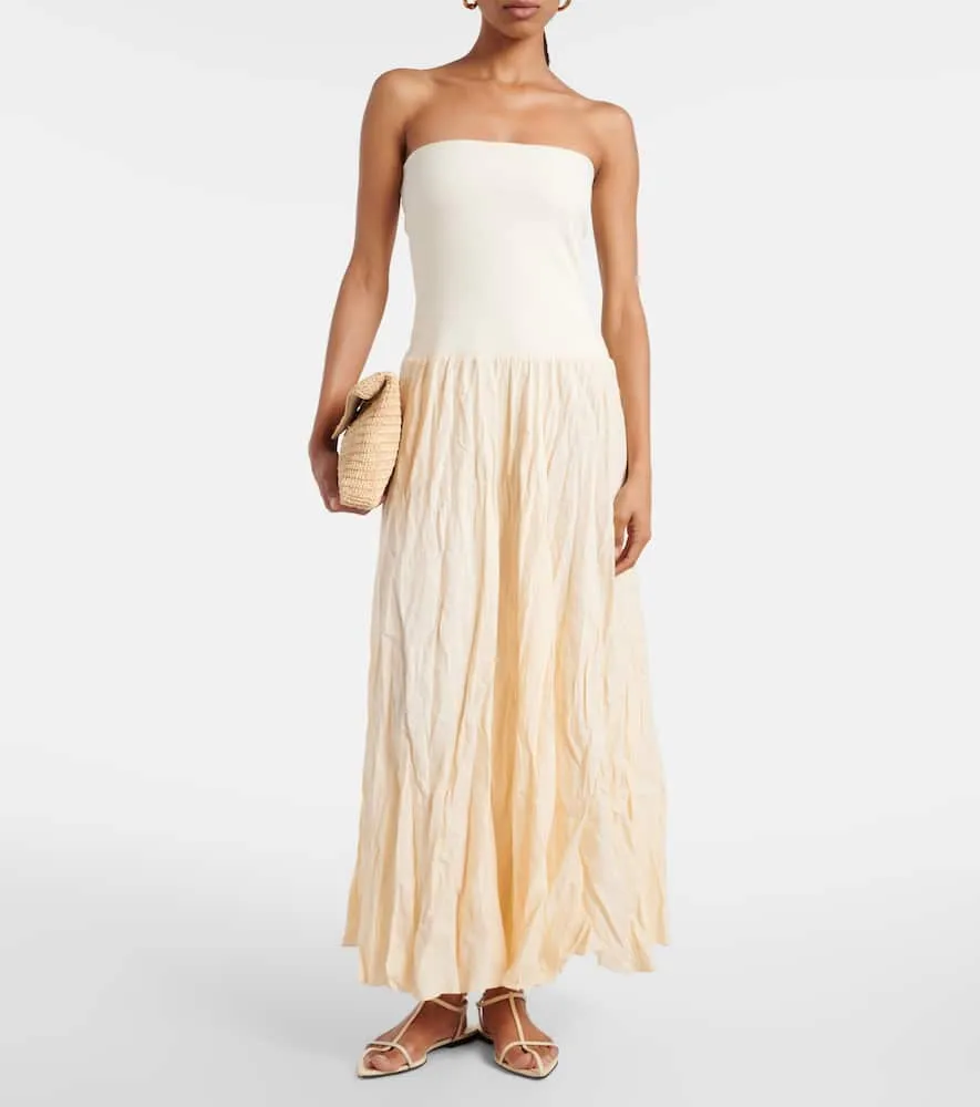 Johanna Ortiz Linen-blend maxi dress