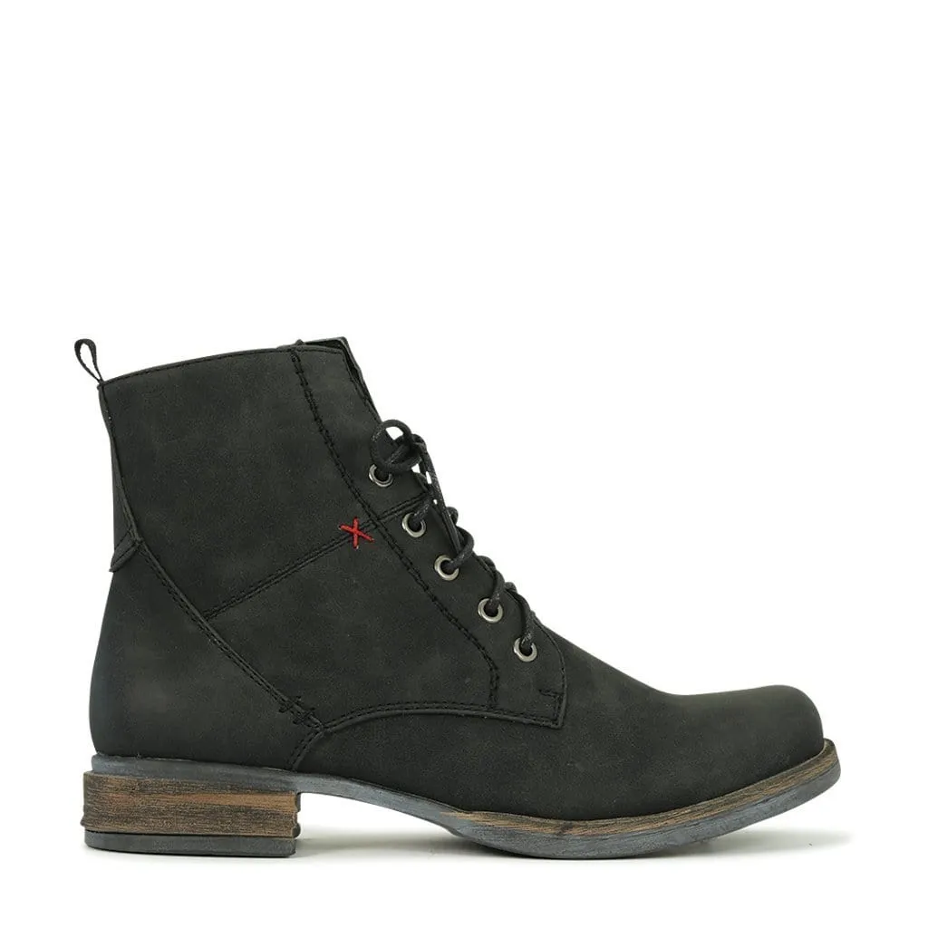 Los Cabos Women's Carlito Lace Up Boots- Black