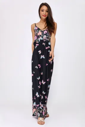 Multi Floral Print Maxi Dress