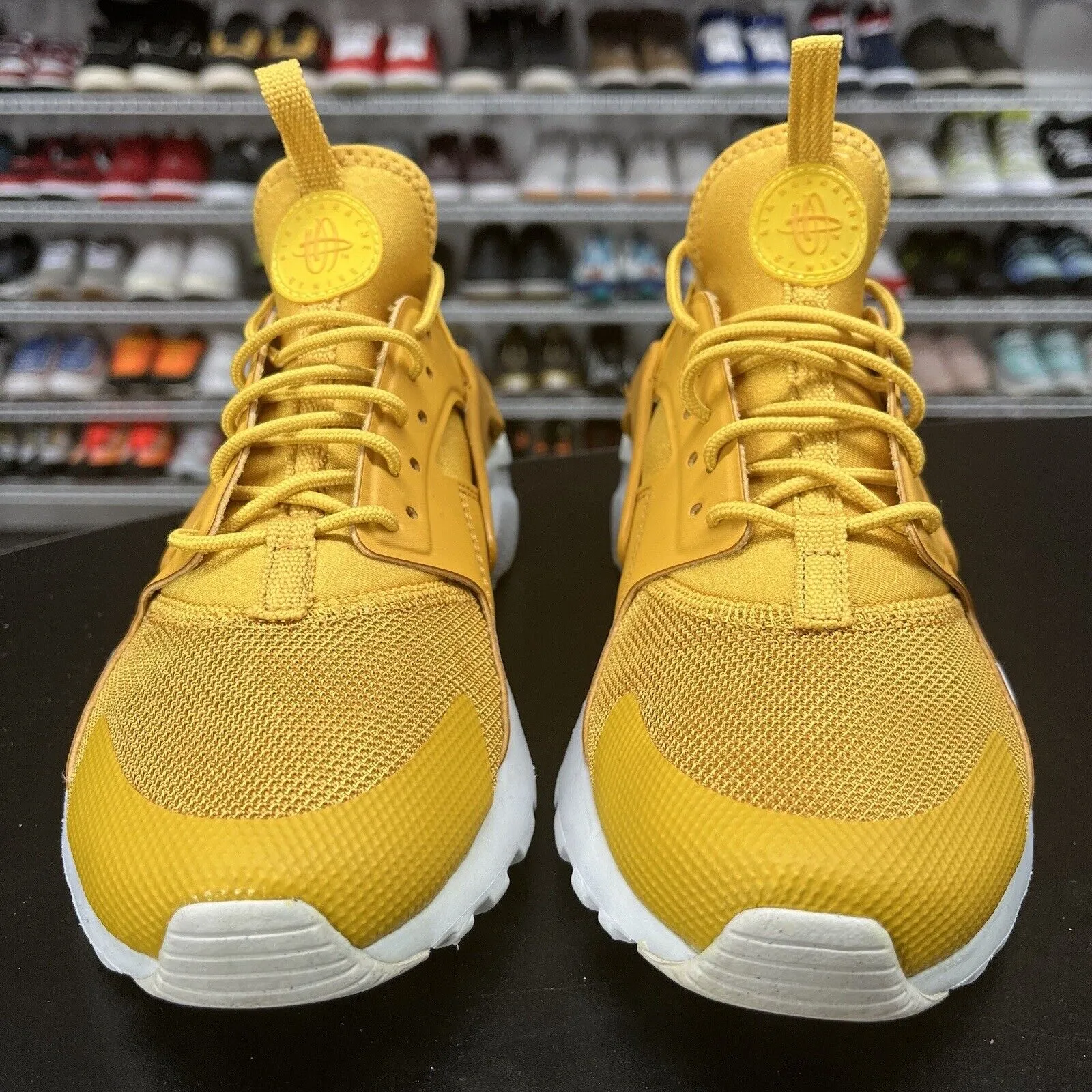 Nike Air Huarache Run Ultra Mineral Yellow White 847569-700 Size 6Y