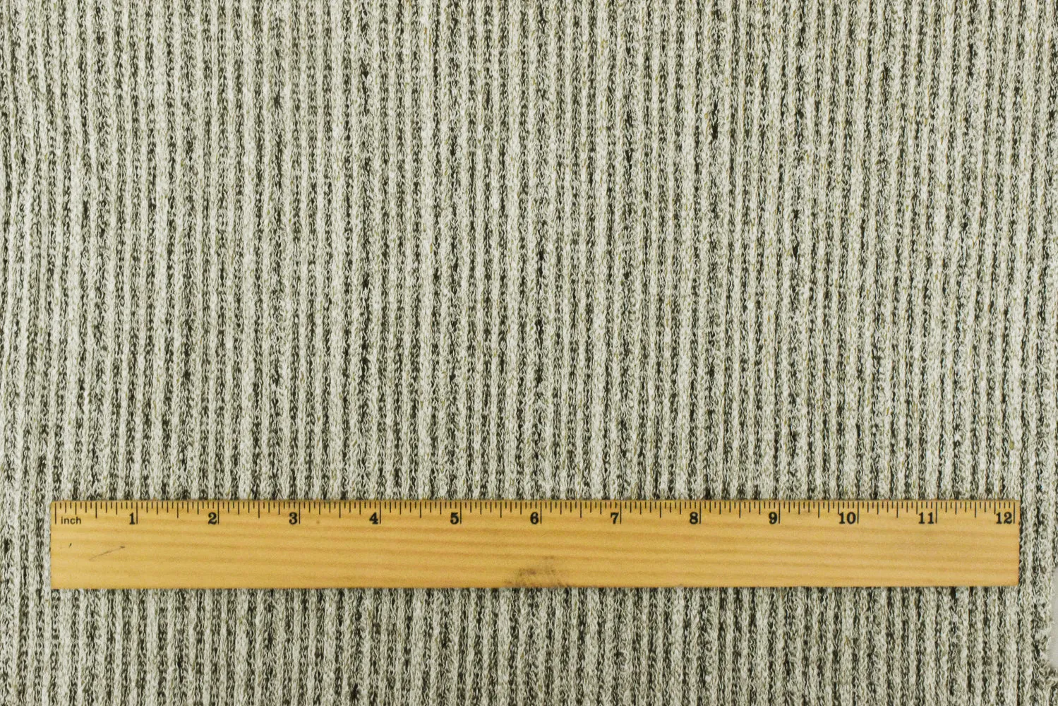 Olive Beige-Black-White Texture Stretch Rayon Rib Knit Fabric