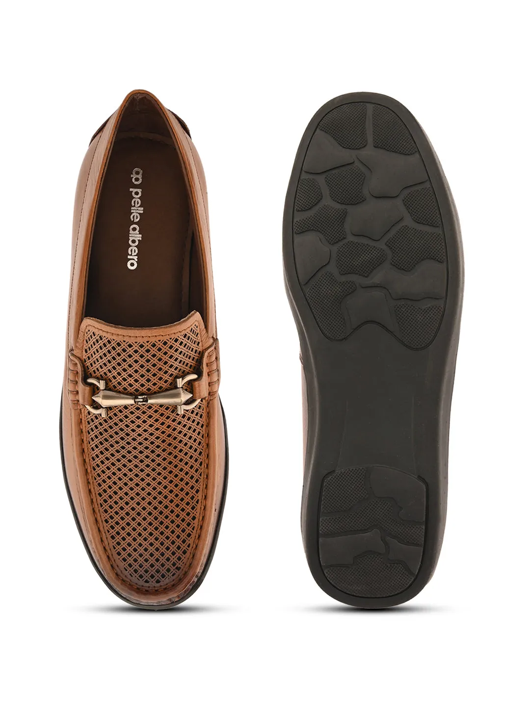 Pelle Albero Tan Leather Comfortable Loafer/Driving Boots