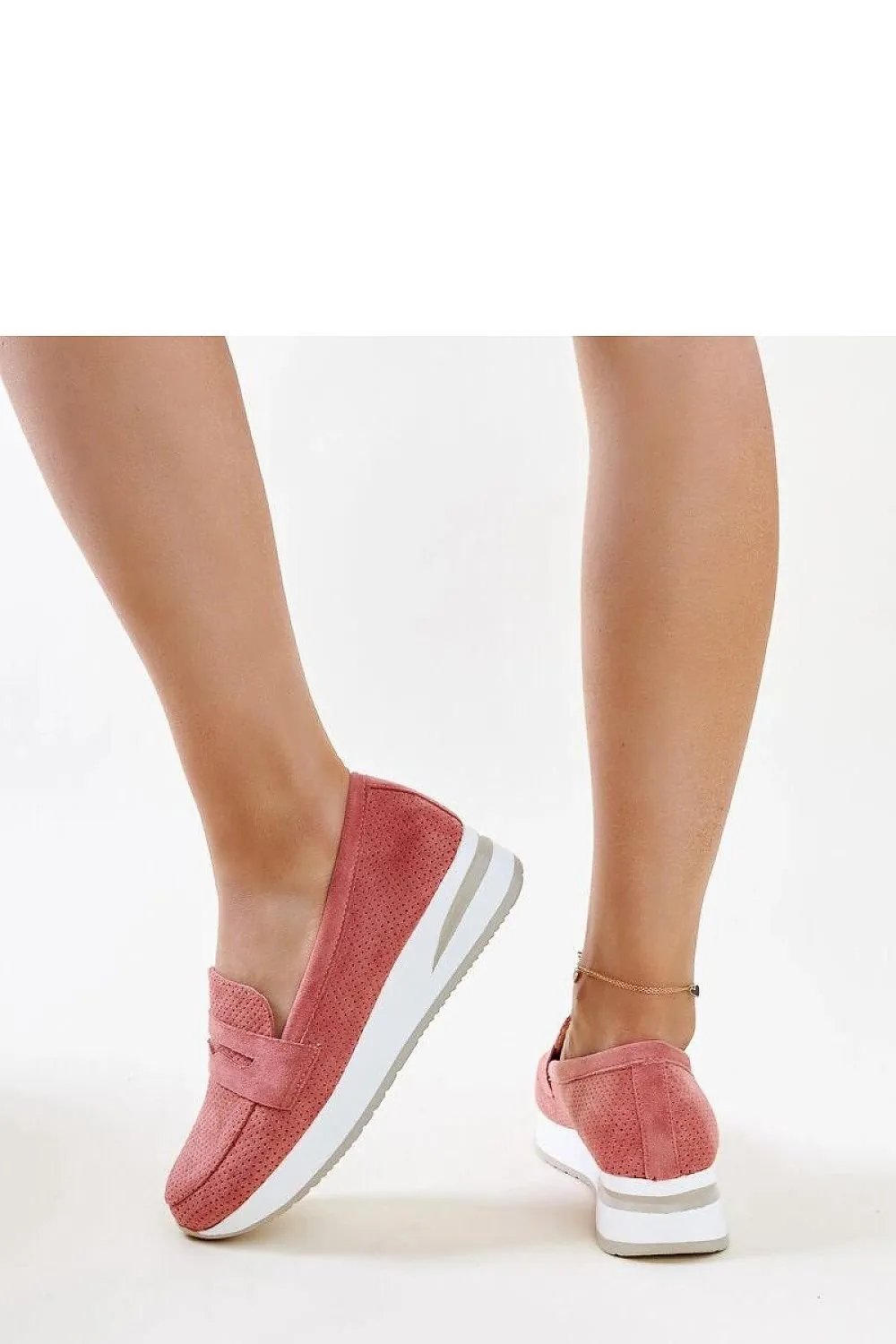 Pink high-quality rubber loafers