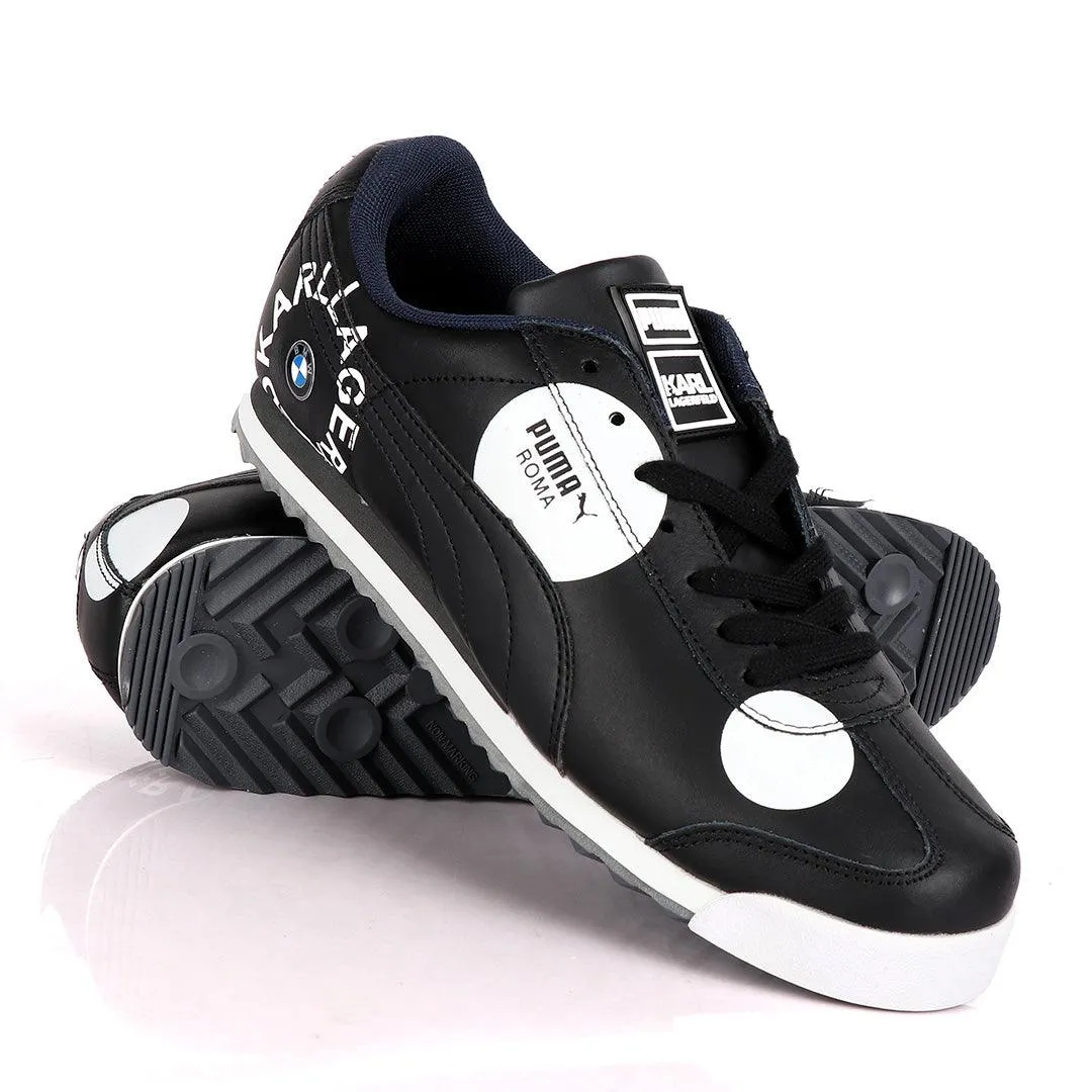 Puma Roma Karl Lagerfeld Black And White Sneakers
