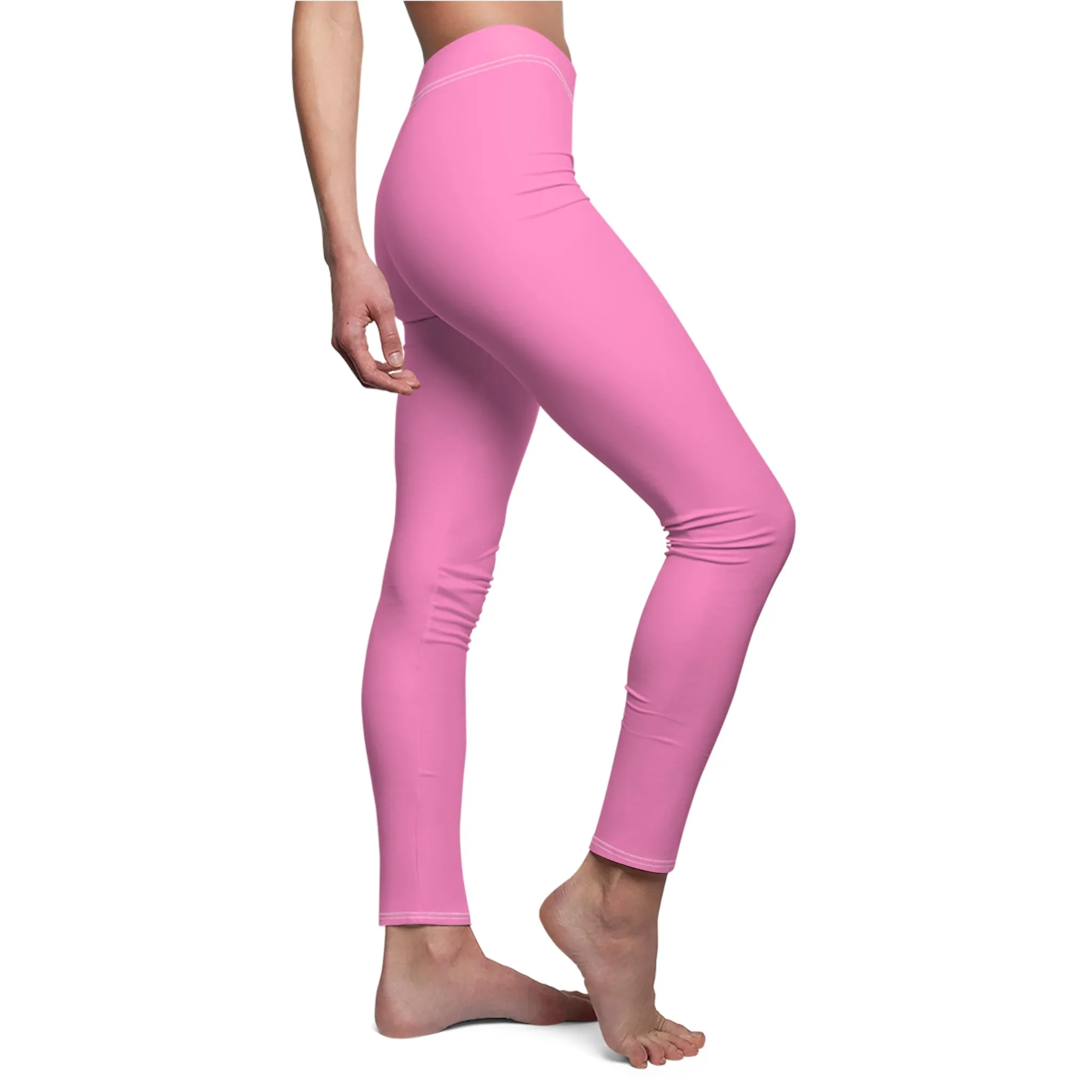 Rose Pink Casual Leggings