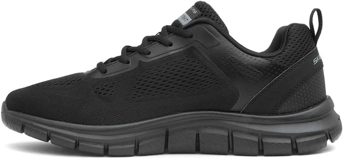 Skechers Track Broader Black Mens Trainers Shoes