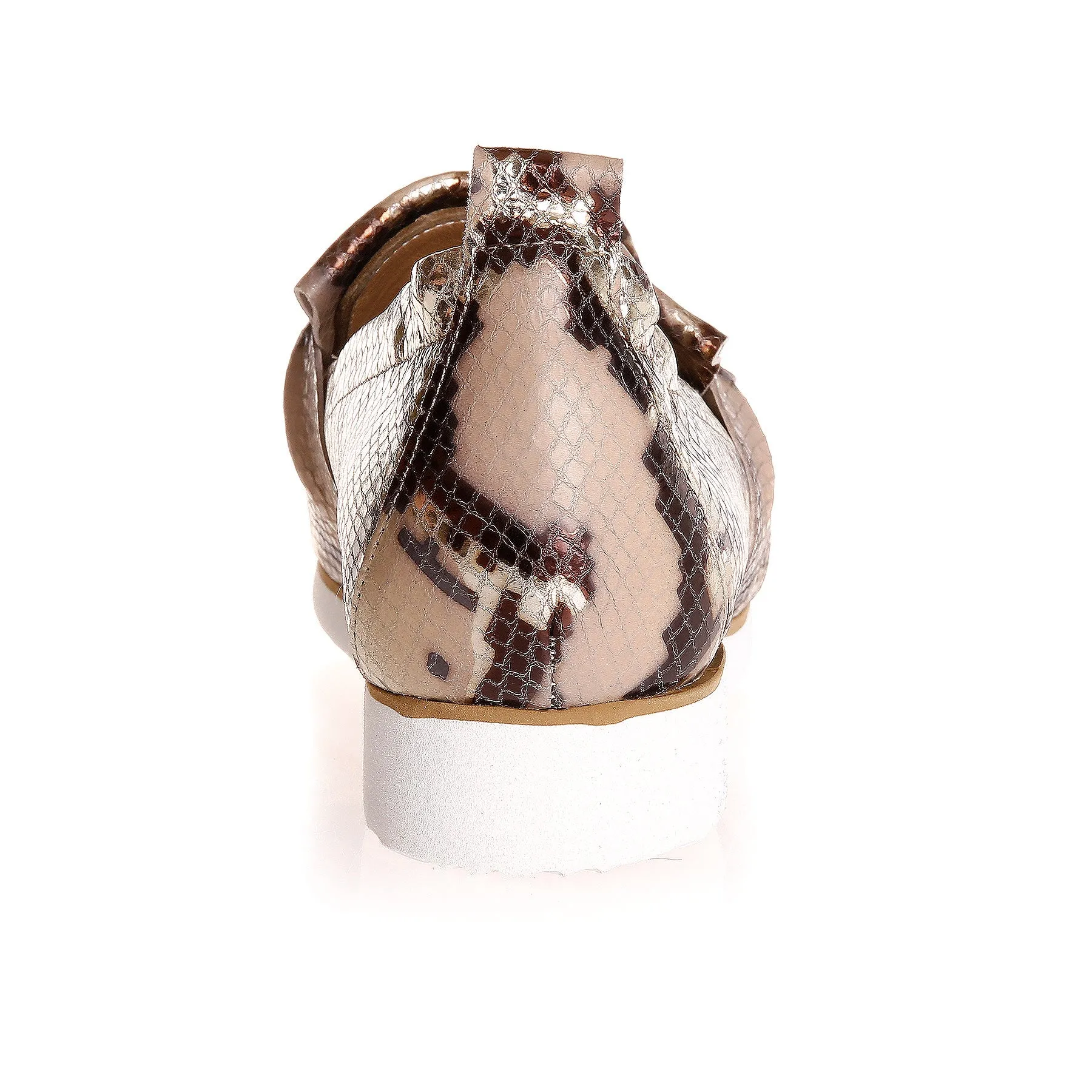 Snake Design Leather Loafer