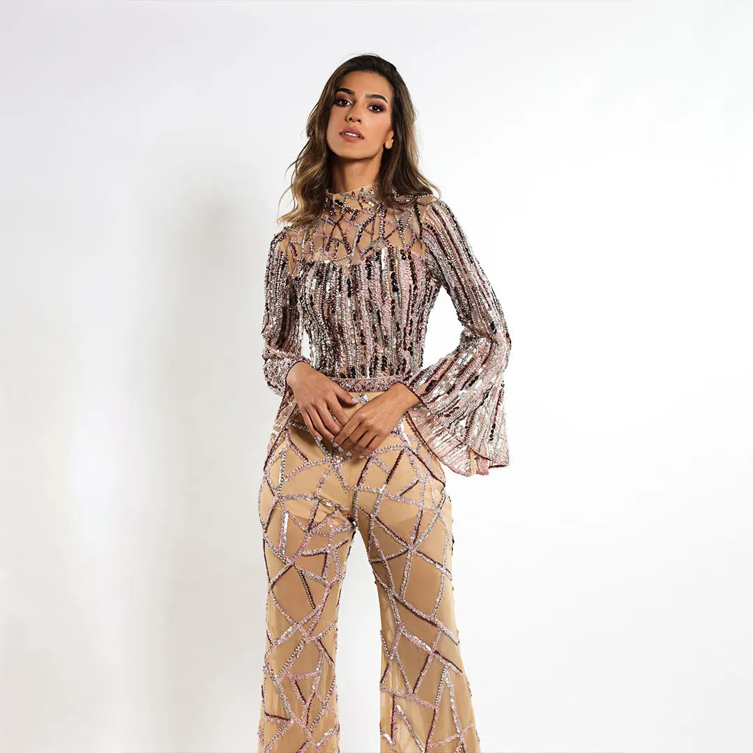 Starlit Elegance Jumpsuit Dress