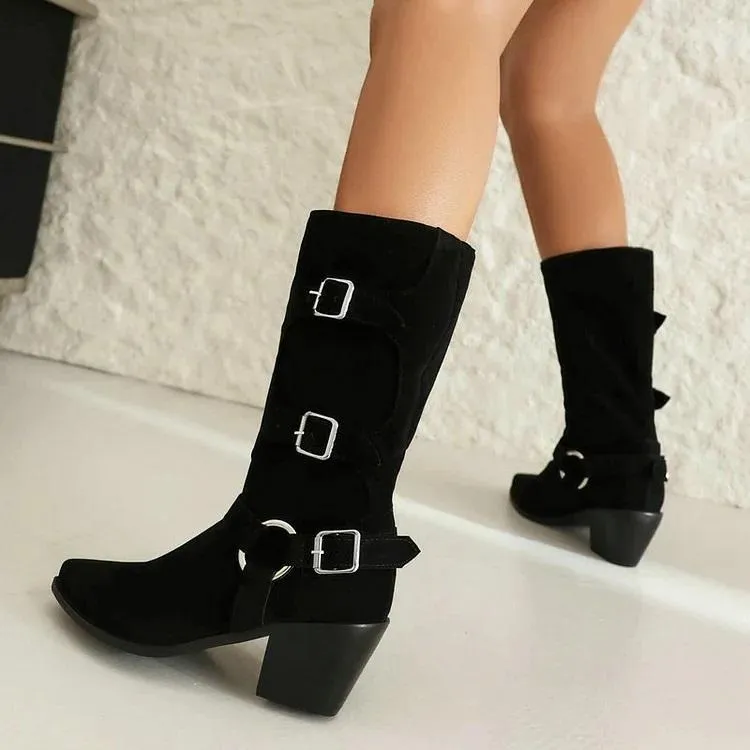 Suede Casual Autumn Plain Boot