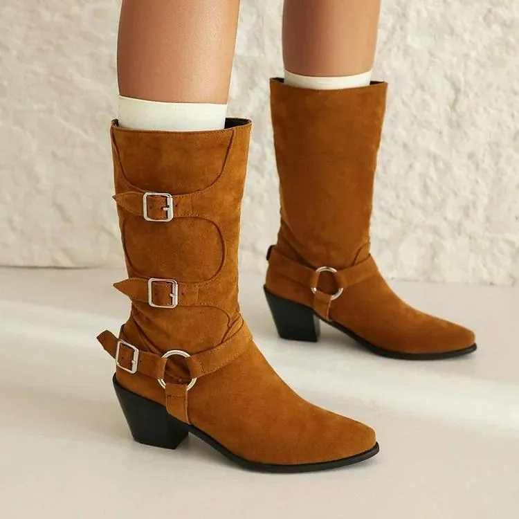 Suede Casual Autumn Plain Boot