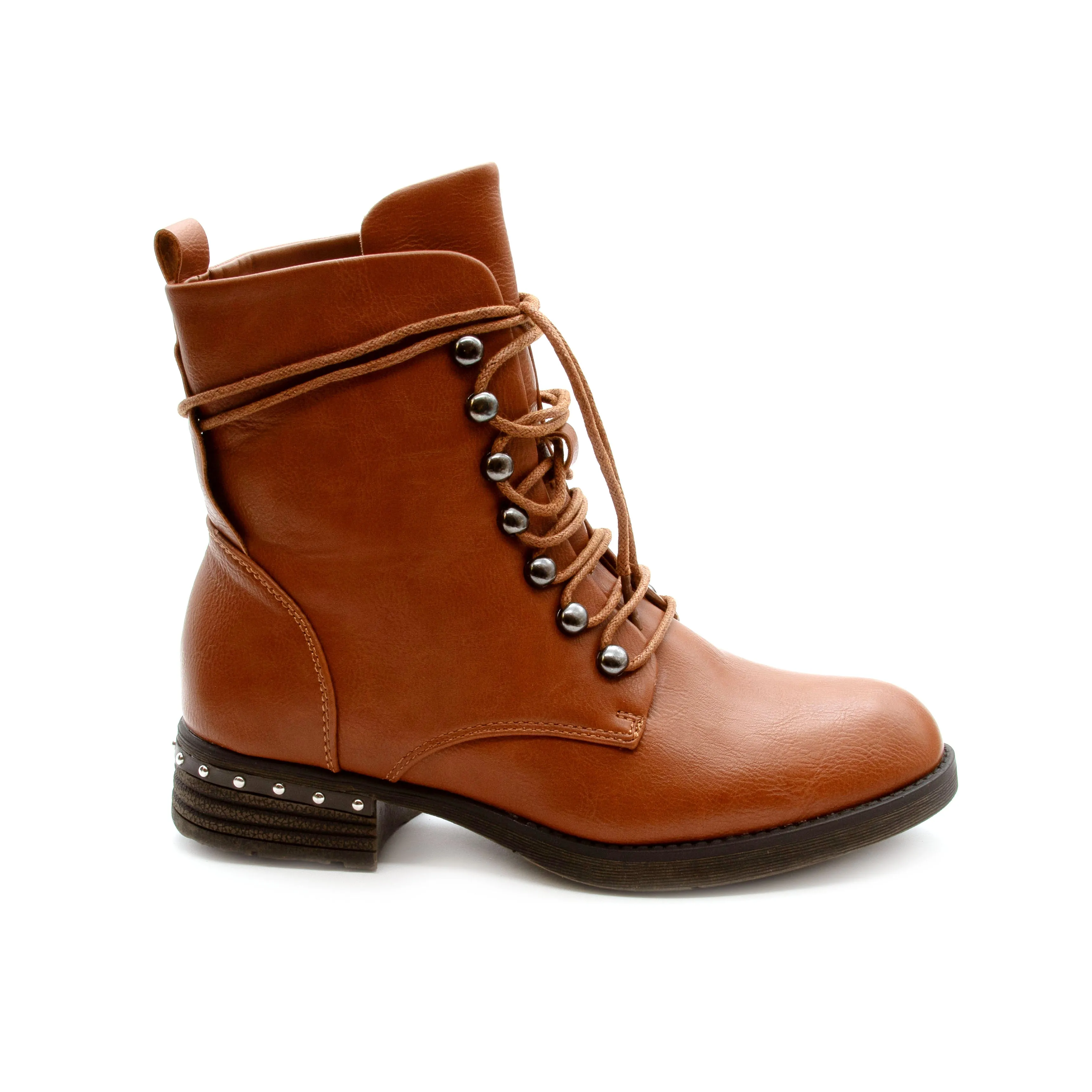 Super Casual boots Trappers Made of Eco Leather brown.