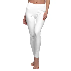 White Casual Leggings