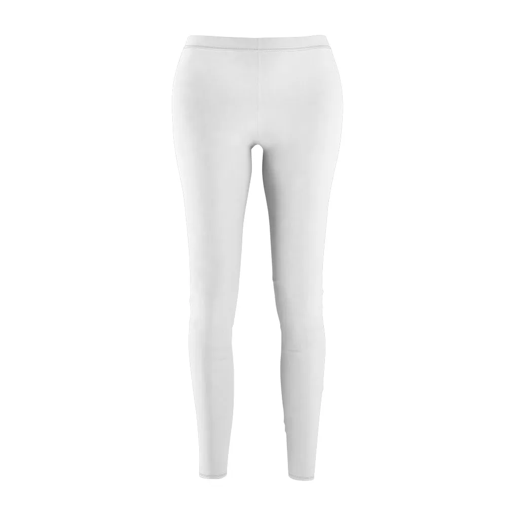 White Casual Leggings