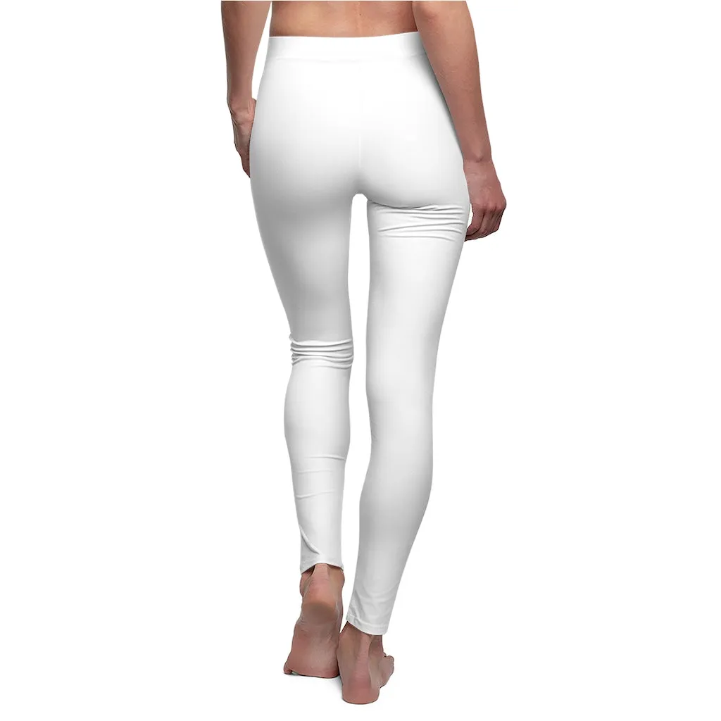 White Casual Leggings