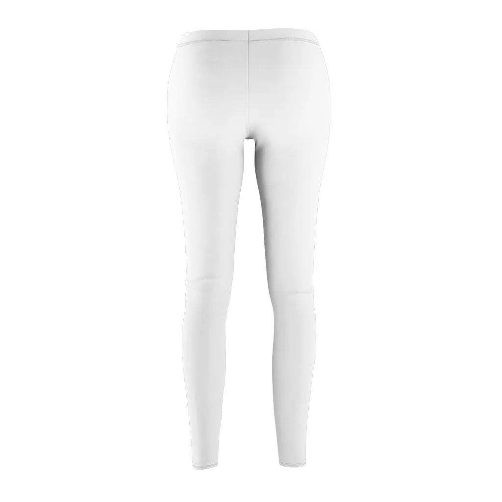White Casual Leggings