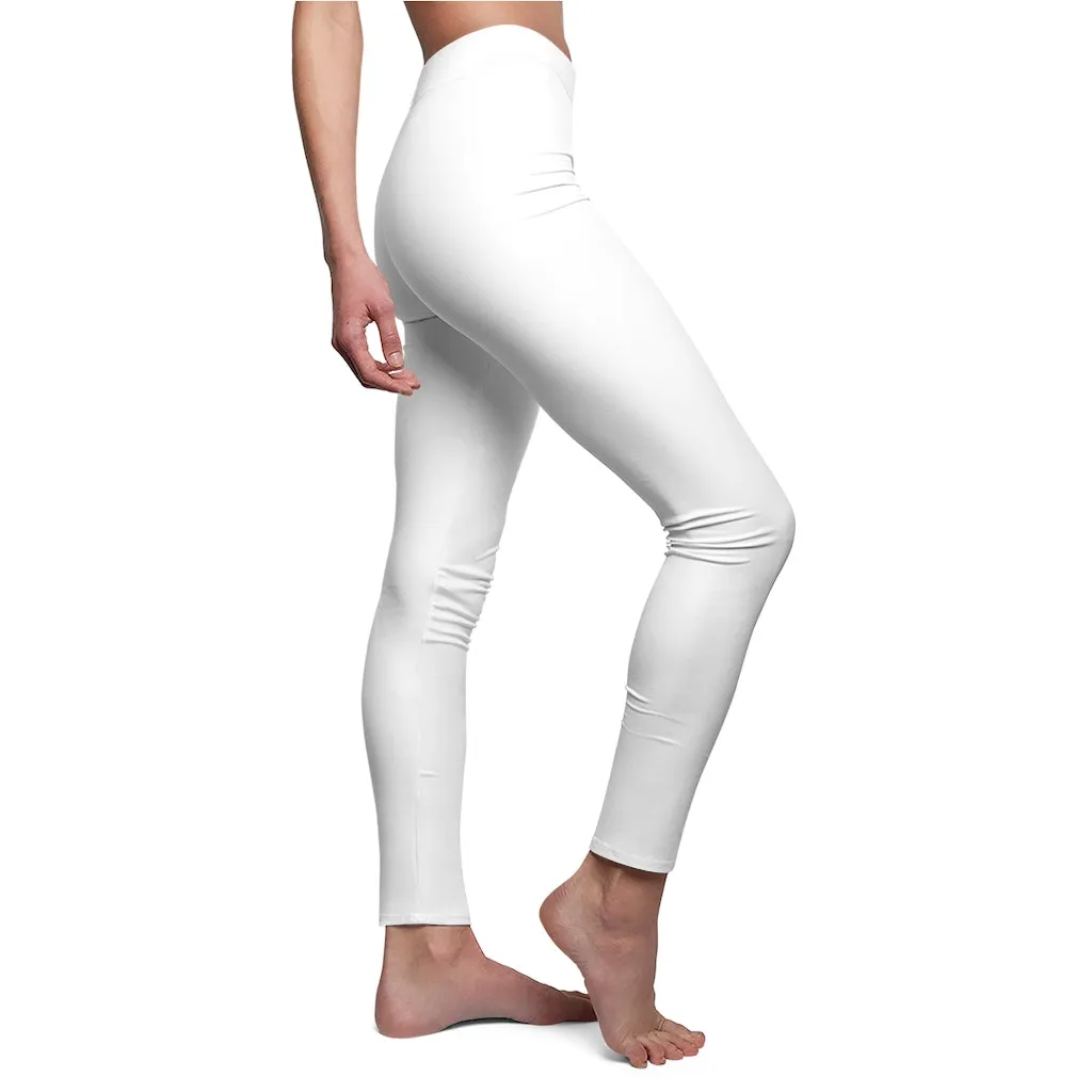 White Casual Leggings