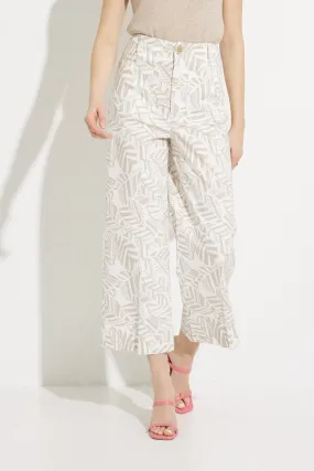 Women's Joseph Ribkoff | Palm Print Wide Leg Pants | Moonstone